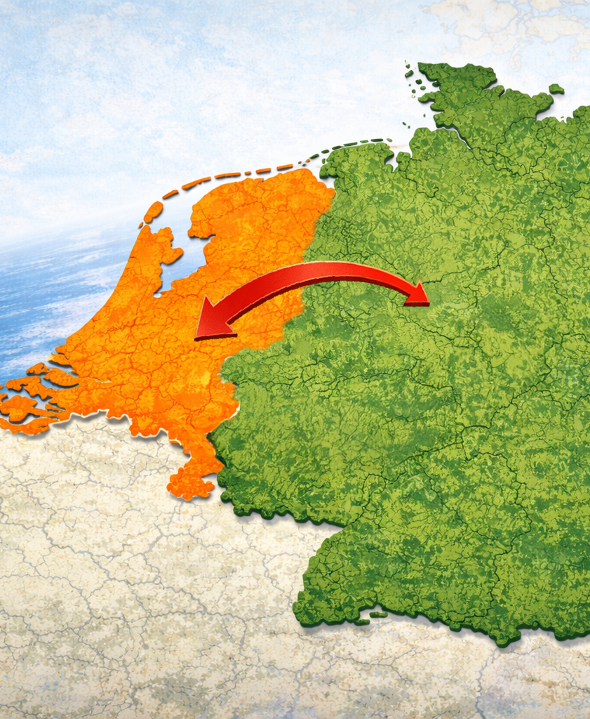Landkaart duitsland nederland 2